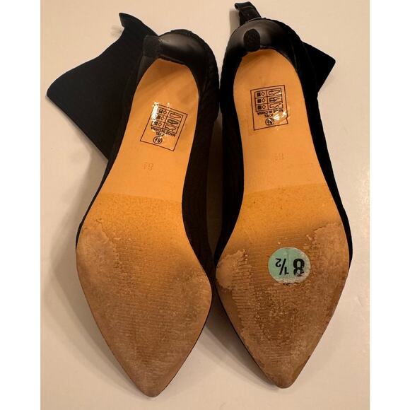 Catherine Malandrino Knit Pointed Toe 3.5" Heel Ankle Boots Size 8.5 Black - Picture 5 of 5